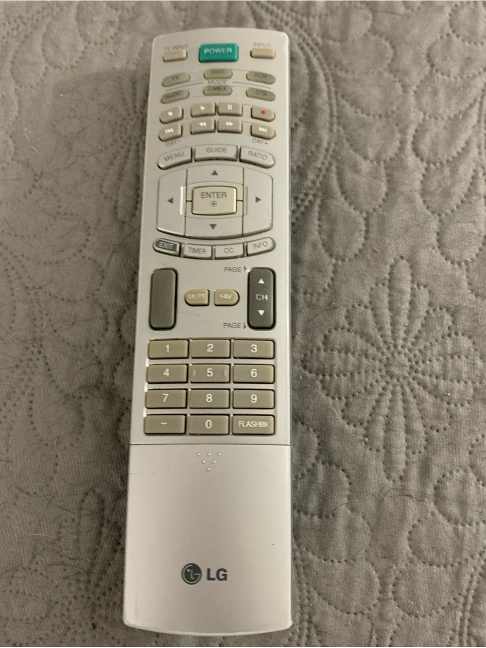 LG 6710V00151W TV Remote 37LC7D, 42LC2D, 60PB4D, 42LC7D *BATTERY COVER unsecure